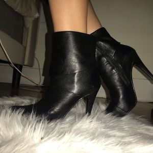 Leather Black Booties